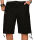 Alessandro Salvarini Herren Designer Cargo Shorts Schwarz O133 W29