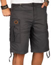 Alessandro Salvarini Herren Designer Cargo Shorts Anthrazit O133 W29