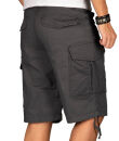 Alessandro Salvarini Herren Designer Cargo Shorts Anthrazit O133 W30