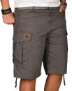 Alessandro Salvarini Herren Designer Cargo Shorts Grau O133 W33