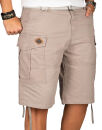 Alessandro Salvarini Herren Designer Cargo Shorts Hellgrau O133 W38