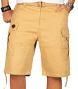 Alessandro Salvarini Herren Designer Cargo Shorts Beige O133