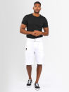 Alessandro Salvarini Herren Designer Cargo Shorts Weiss O133