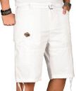 Alessandro Salvarini Herren Designer Cargo Shorts Weiss O133 W29