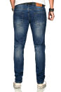 Alessandro Salvarini Herren Jeans Blau Regular Slim O-173 W32 L36