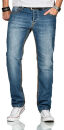 Alessandro Salvarini Herren Jeans Hellblau Comfort Fit...