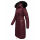 Navahoo Damen Winterjacke Steppjacke Winter Jacke lang Stepp warm Teddyfell B670 Weinrot Größe M - Gr. 38