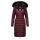 Navahoo Damen Winterjacke Steppjacke Winter Jacke lang Stepp warm Teddyfell B670 Weinrot Größe XL - Gr. 42