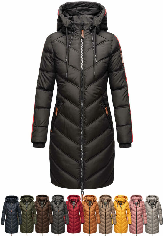 Marikoo Armasa Damen Winter Steppjacke Stepp Parka Winterjacke B842