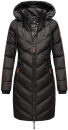 Marikoo Armasa Damen Winter Steppjacke Stepp Parka Winterjacke B842 Schwarz-Gr.M