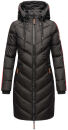 Marikoo Armasa Damen Winter Steppjacke Stepp Parka Winterjacke B842 Schwarz-Gr.L