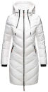 Marikoo Armasa Damen Winter Steppjacke Stepp Parka Winterjacke B842 Weiss-Gr.S