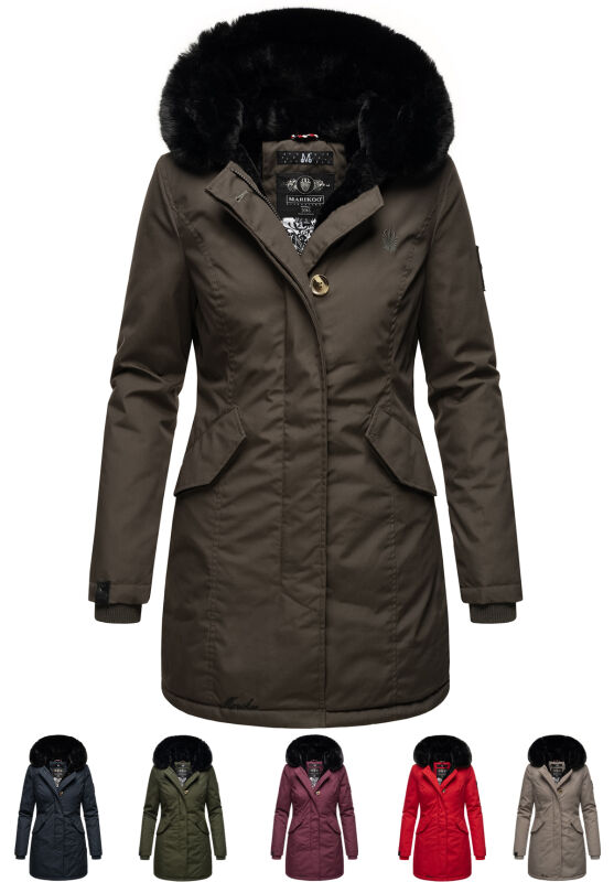 Marikoo Karambaa Damen Winterjacke gefüttert mit Kapuze B843