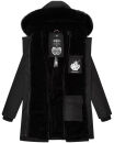 Marikoo Karambaa Damen Winterjacke gefüttert mit Kapuze B843 Schwarz-Gr.XS