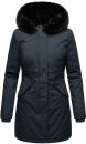 Marikoo Karambaa Damen Winterjacke gefüttert mit Kapuze B843 Navy-Gr.S