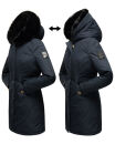 Marikoo Karambaa Damen Winterjacke gefüttert mit Kapuze B843 Navy-Gr.S
