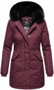 Marikoo Karambaa Damen Winterjacke gefüttert mit Kapuze B843 Weinrot-Gr.XS