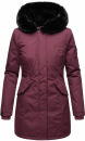 Marikoo Karambaa Damen Winterjacke gefüttert mit Kapuze B843 Weinrot-Gr.XS