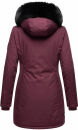 Marikoo Karambaa Damen Winterjacke gefüttert mit Kapuze B843 Weinrot-Gr.XS