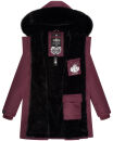 Marikoo Karambaa Damen Winterjacke gefüttert mit Kapuze B843 Weinrot-Gr.XS