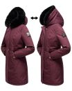 Marikoo Karambaa Damen Winterjacke gefüttert mit Kapuze B843 Weinrot-Gr.XS