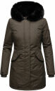 Marikoo Karambaa Damen Winterjacke gefüttert mit Kapuze B843 Anthrazit-Gr.S