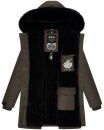 Marikoo Karambaa Damen Winterjacke gefüttert mit Kapuze B843 Anthrazit-Gr.S