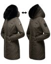 Marikoo Karambaa Damen Winterjacke gefüttert mit Kapuze B843 Anthrazit-Gr.S