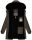 Marikoo Karambaa Damen Winterjacke gefüttert mit Kapuze B843 Anthrazit-Gr.S