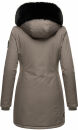 Marikoo Karambaa Damen Winterjacke gefüttert mit Kapuze B843 Grau-Gr.S