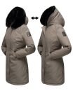 Marikoo Karambaa Damen Winterjacke gefüttert mit Kapuze B843 Grau-Gr.S