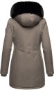 Marikoo Karambaa Damen Winterjacke gefüttert mit Kapuze B843 Grau-Gr.M