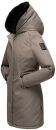 Marikoo Karambaa Damen Winterjacke gefüttert mit Kapuze B843 Grau-Gr.M