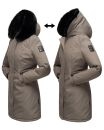 Marikoo Karambaa Damen Winterjacke gefüttert mit Kapuze B843 Grau-Gr.M