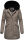 Marikoo Karambaa Damen Winterjacke gefüttert mit Kapuze B843 Grau-Gr.M