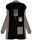 Marikoo Karambaa Damen Winterjacke gefüttert mit Kapuze B843 Grau-Gr.M