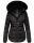 Navahoo Melikaa Damen Winterjacke gefüttert Steppjacke mit Kapuze B844 Schwarz-Gr.XS