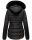 Navahoo Melikaa Damen Winterjacke gefüttert Steppjacke mit Kapuze B844 Schwarz-Gr.XS