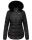 Navahoo Melikaa Damen Winterjacke gefüttert Steppjacke mit Kapuze B844 Schwarz-Gr.L