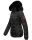 Navahoo Melikaa Damen Winterjacke gefüttert Steppjacke mit Kapuze B844 Schwarz-Gr.L