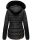 Navahoo Melikaa Damen Winterjacke gefüttert Steppjacke mit Kapuze B844 Schwarz-Gr.L