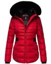 Navahoo Melikaa Damen Winterjacke gefüttert Steppjacke mit Kapuze B844 Rot-Gr.XS