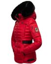 Navahoo Melikaa Damen Winterjacke gefüttert Steppjacke mit Kapuze B844 Rot-Gr.XS