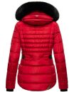 Navahoo Melikaa Damen Winterjacke gefüttert Steppjacke mit Kapuze B844 Rot-Gr.XS