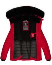 Navahoo Melikaa Damen Winterjacke gefüttert Steppjacke mit Kapuze B844 Rot-Gr.XS