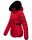 Navahoo Melikaa Damen Winterjacke gefüttert Steppjacke mit Kapuze B844 Rot-Gr.XS