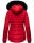 Navahoo Melikaa Damen Winterjacke gefüttert Steppjacke mit Kapuze B844 Rot-Gr.XS