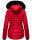 Navahoo Melikaa Damen Winterjacke gefüttert Steppjacke mit Kapuze B844 Rot-Gr.XS