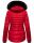 Navahoo Melikaa Damen Winterjacke gefüttert Steppjacke mit Kapuze B844 Rot-Gr.XS