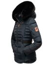 Navahoo Melikaa Damen Winterjacke gefüttert Steppjacke mit Kapuze B844 Navy-Gr.S